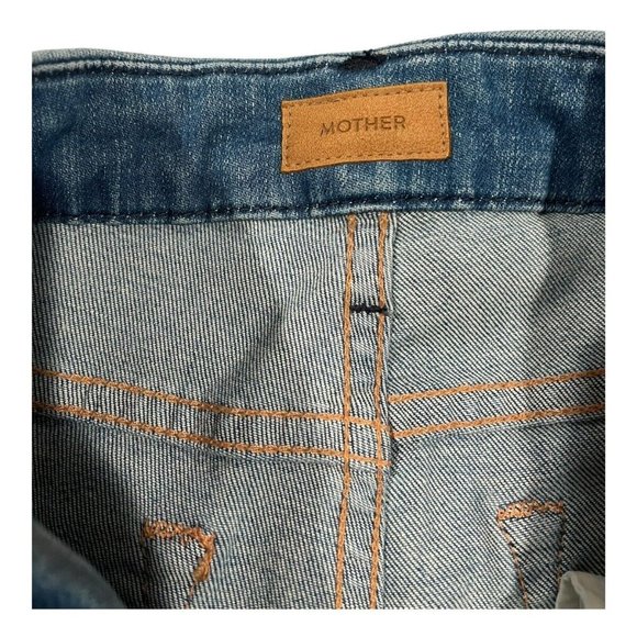 Mother The Looker Ankle Fray In Birds Of Paradise Medium Wash Size 24 Inseam 25" - Picture 14 of 16